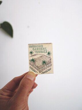 Vintage Matchbook Hawaiian Gardens San Jose California Mid-Century Ephemera Rest